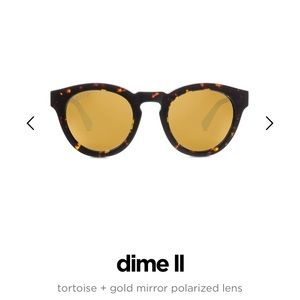 Diff Eyewear Dime II Gold Mirror Polarized